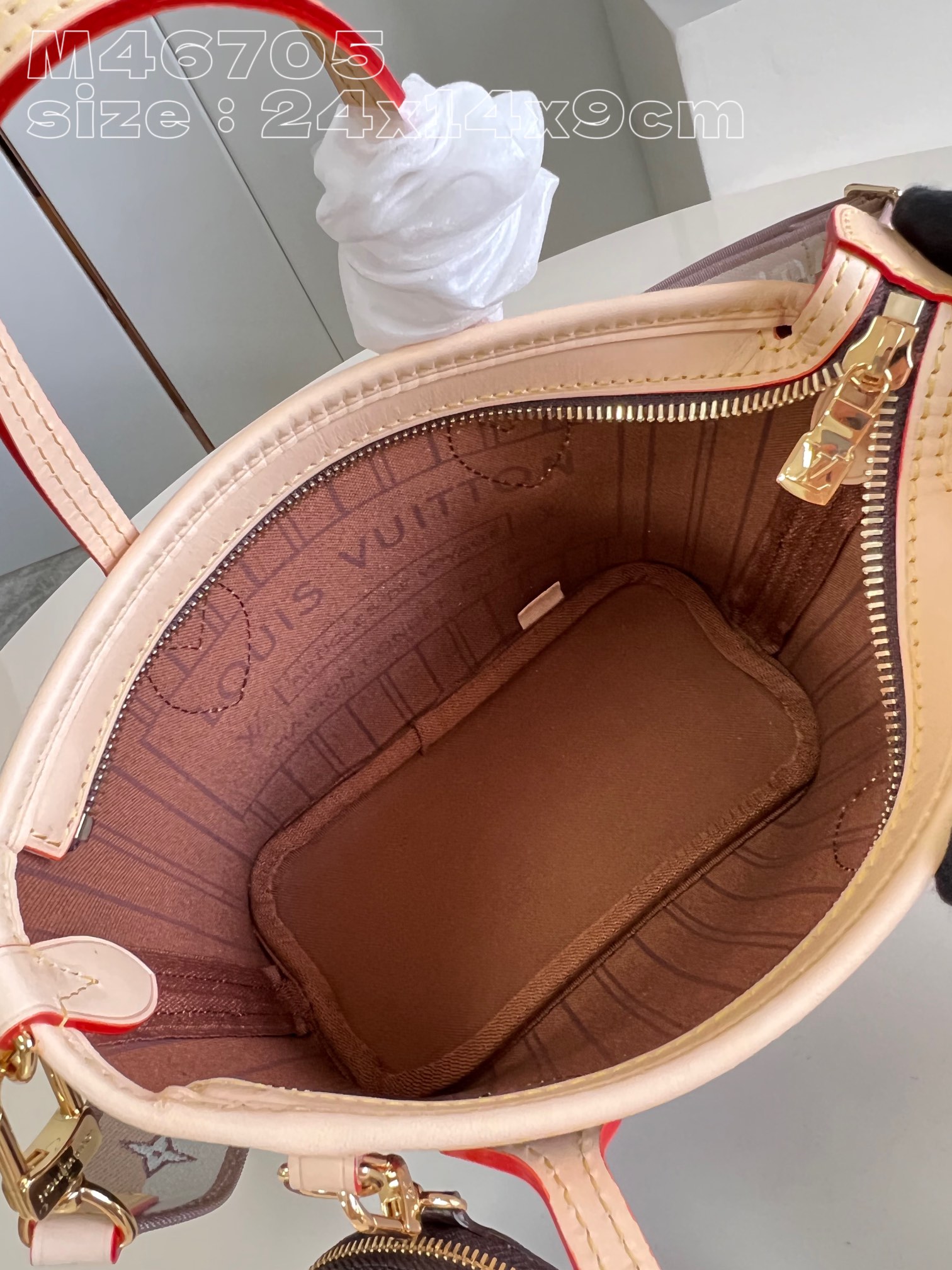 1V Neverfull BB bag 24*14*9cm 2023090204