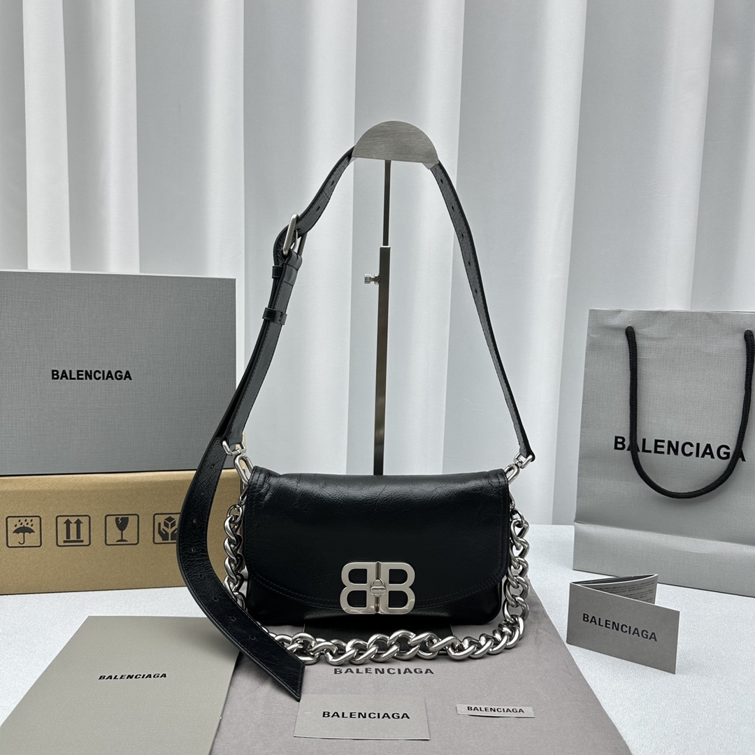 Ba*len*cia*ga  bb soft bag 24*3*14cm 2023091901