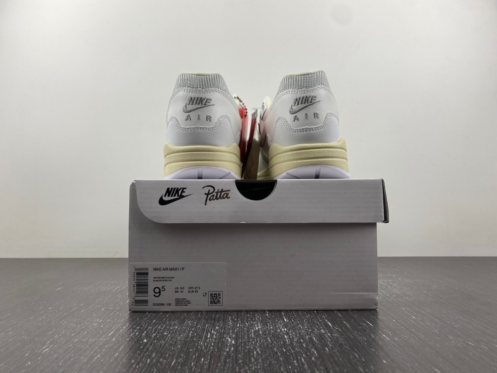Patta x Air Max 1 White DQ0299-100