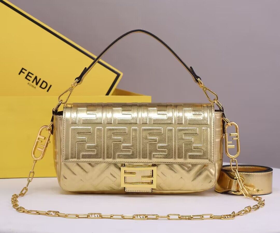 F**di gold baguette bag 26cm 2023101201
