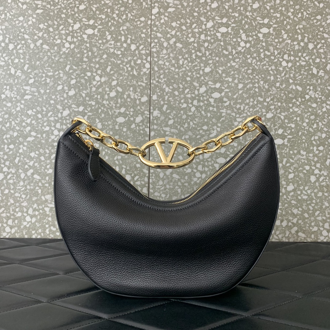 Valentino vlogo moon bag 29*23*11CM black 2023111704