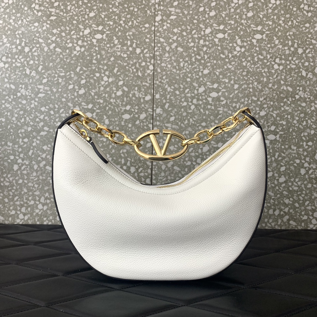 Valentino vlogo moon bag 29*23*11CM white 2023111705