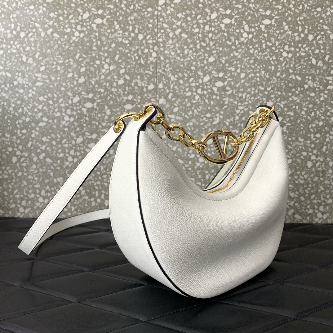 Valentino vlogo moon bag 29*23*11CM white 2023111705