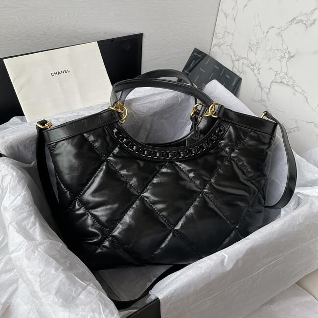 Ch*el 23 bag in black 38cm