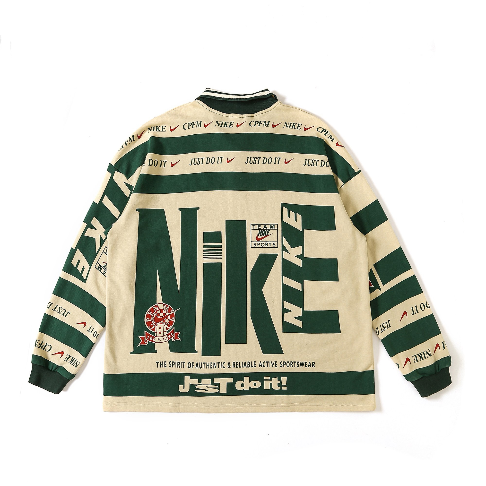 Nike X Cactus plant flea market longsleeve polo natural cpfm