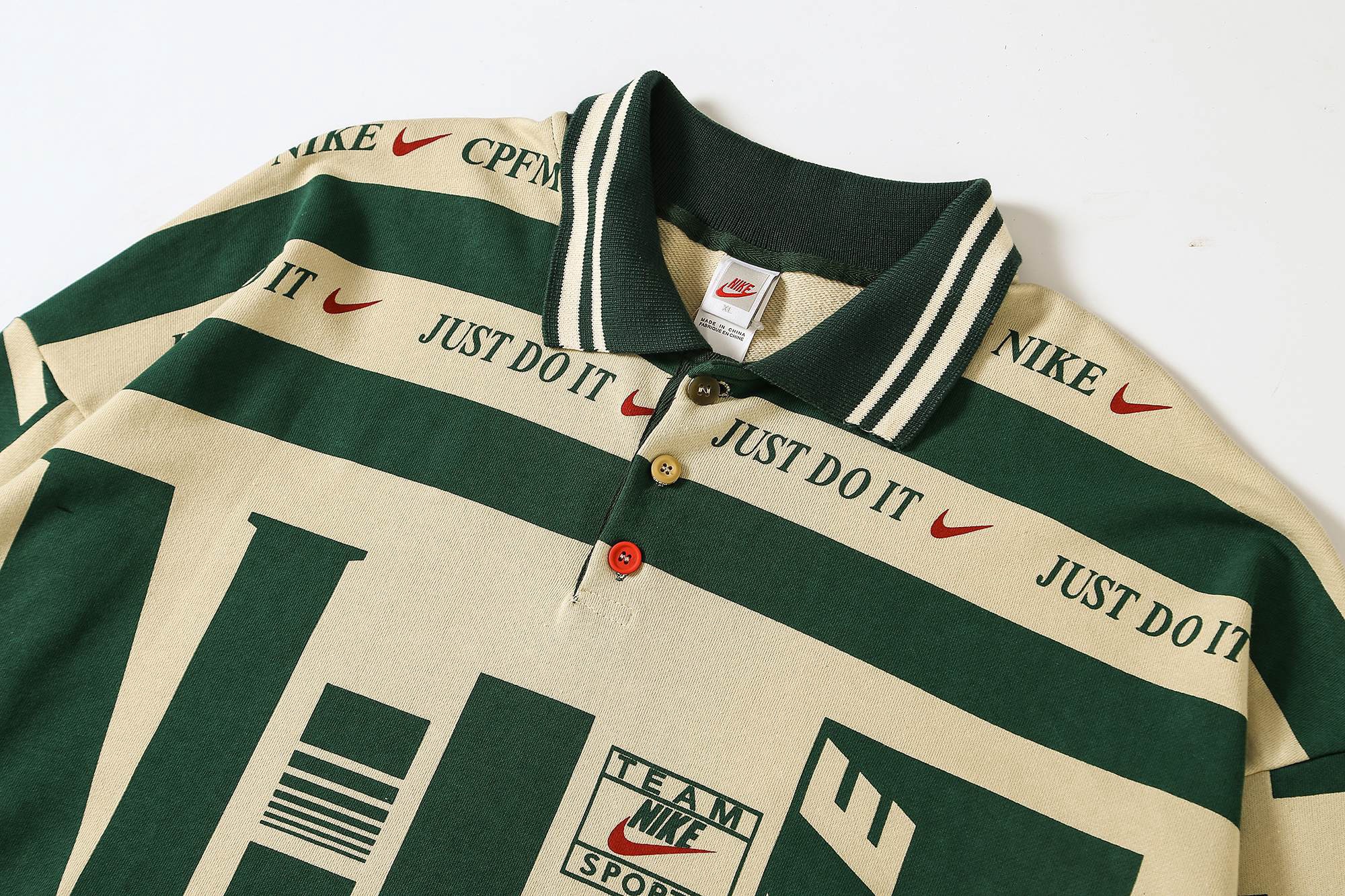 Nike X Cactus plant flea market longsleeve polo natural cpfm