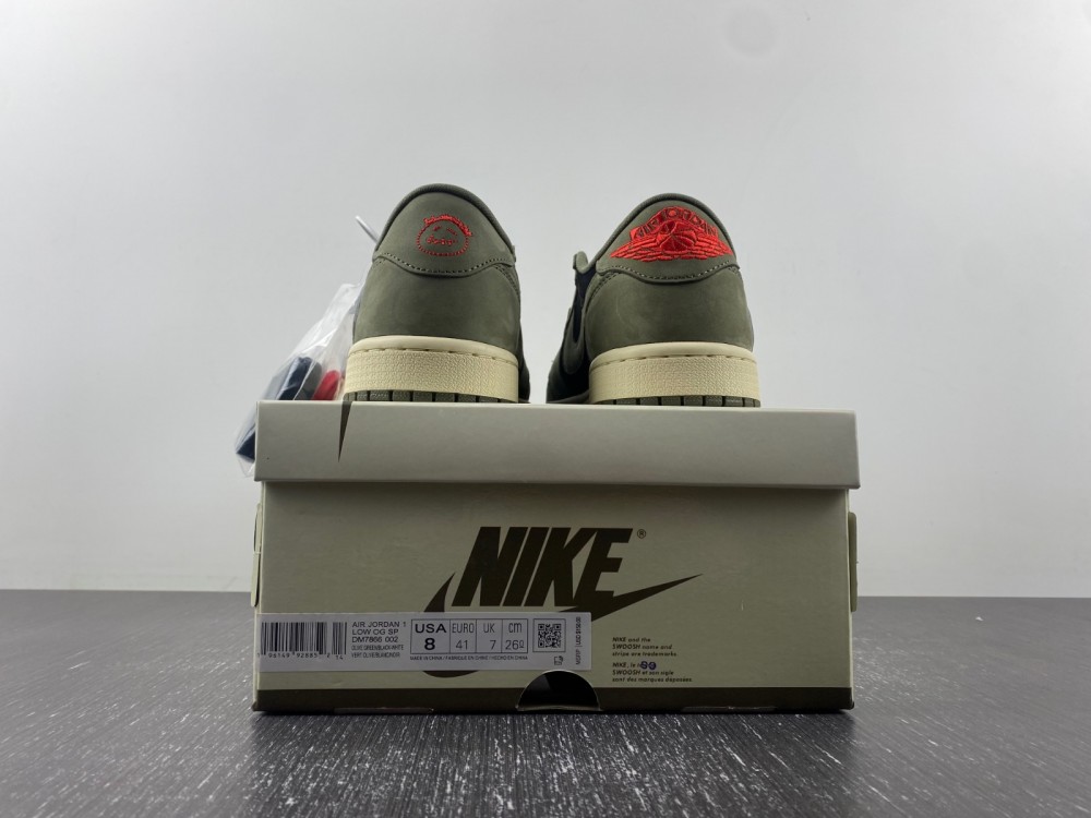 TRAVIS SCOTT X AIR JORDAN 1 LOW OG BLACK OLIVE DM7866-002
