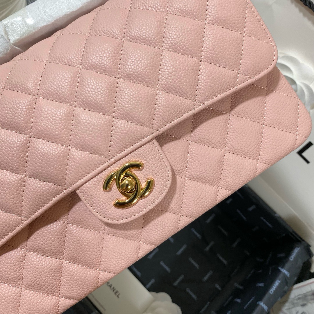 Ch*el classic double flap bag calfskin medium 25cm