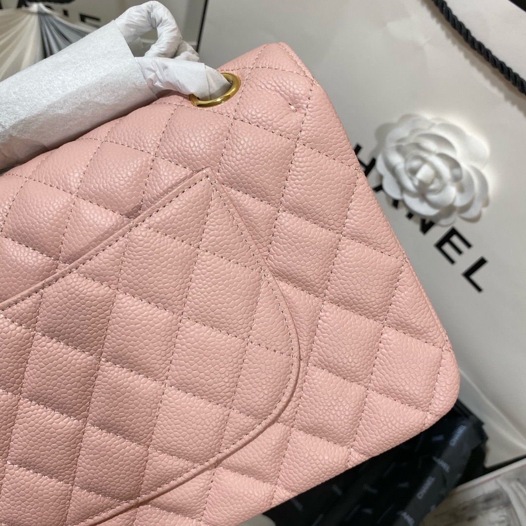 Ch*el classic double flap bag calfskin medium 25cm