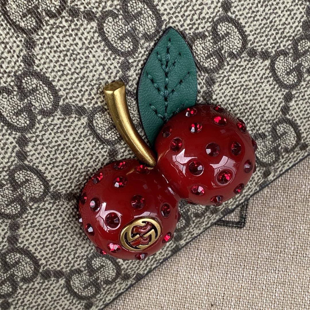 g*u*i gg S*p*e mini bag with cherries 16.5cm