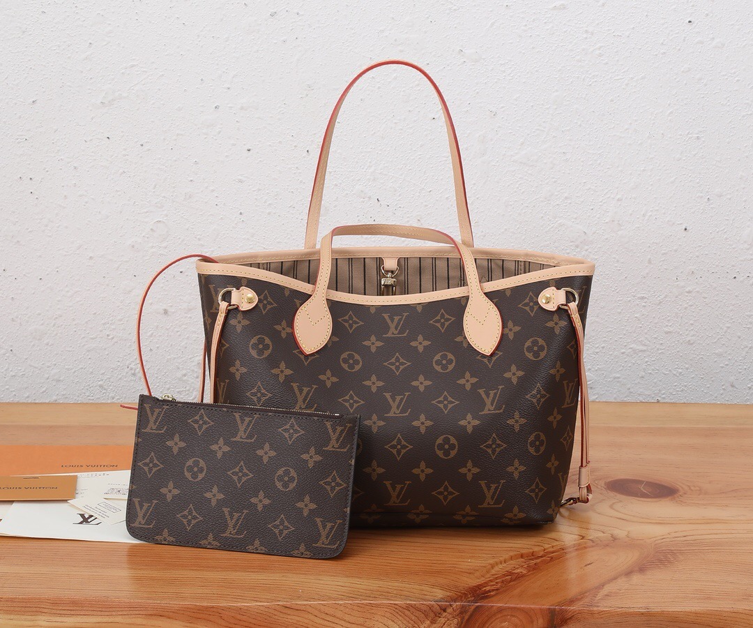 lv l**is V*t*n m41000 neverfull pm shoulder bag monogram canvas 29cm x 22cm x 13cm