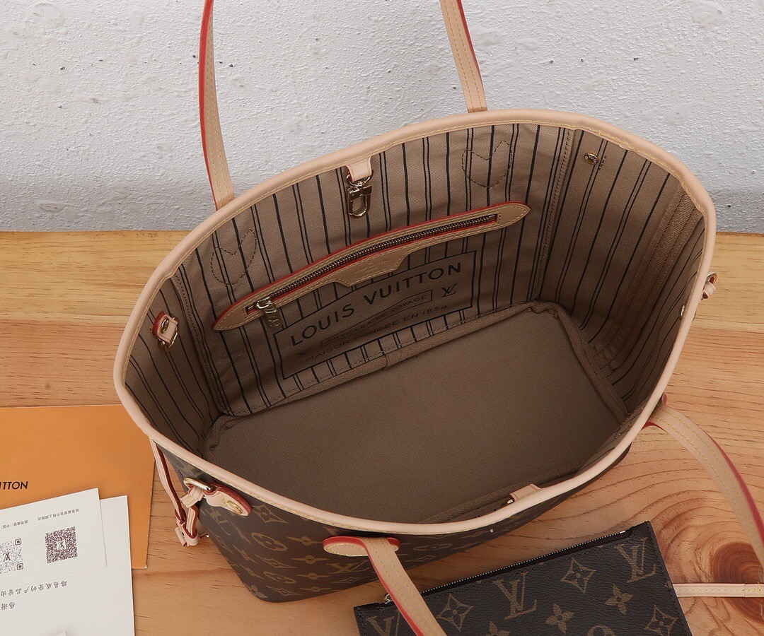 lv l**is V*t*n m41000 neverfull pm shoulder bag monogram canvas 29cm x 22cm x 13cm