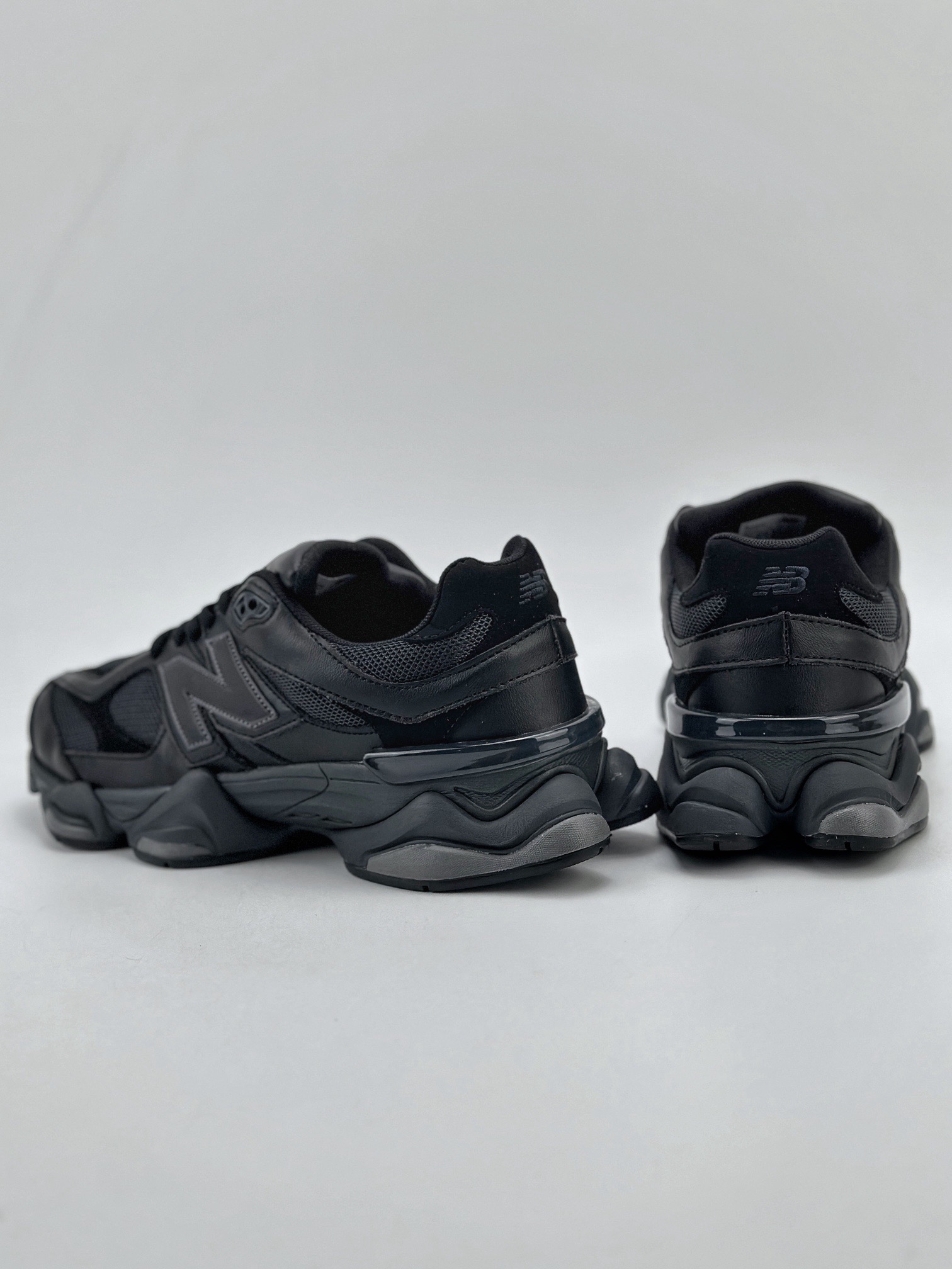 New Balance 9060 Triple Black Leather
