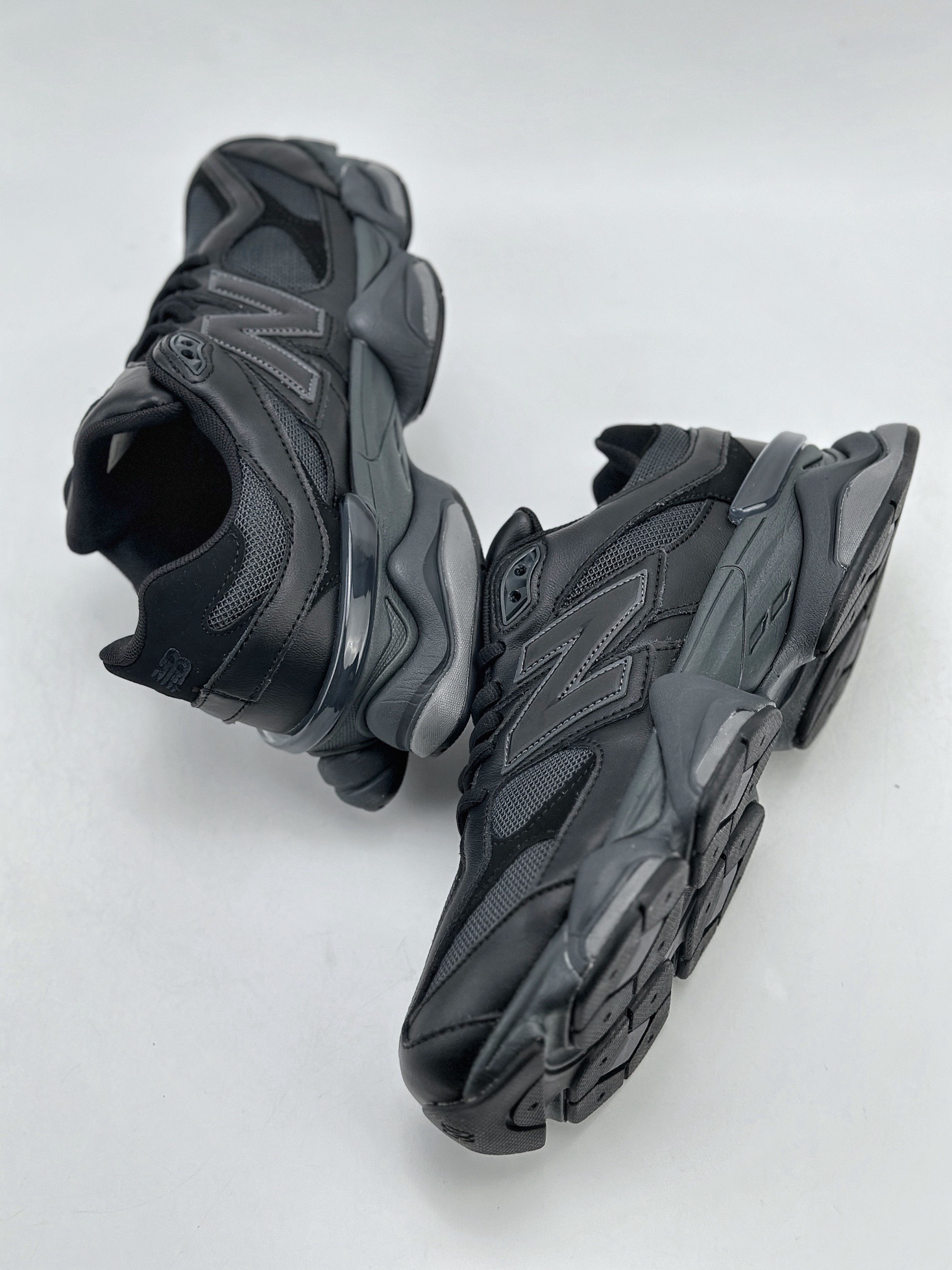 New Balance 9060 Triple Black Leather