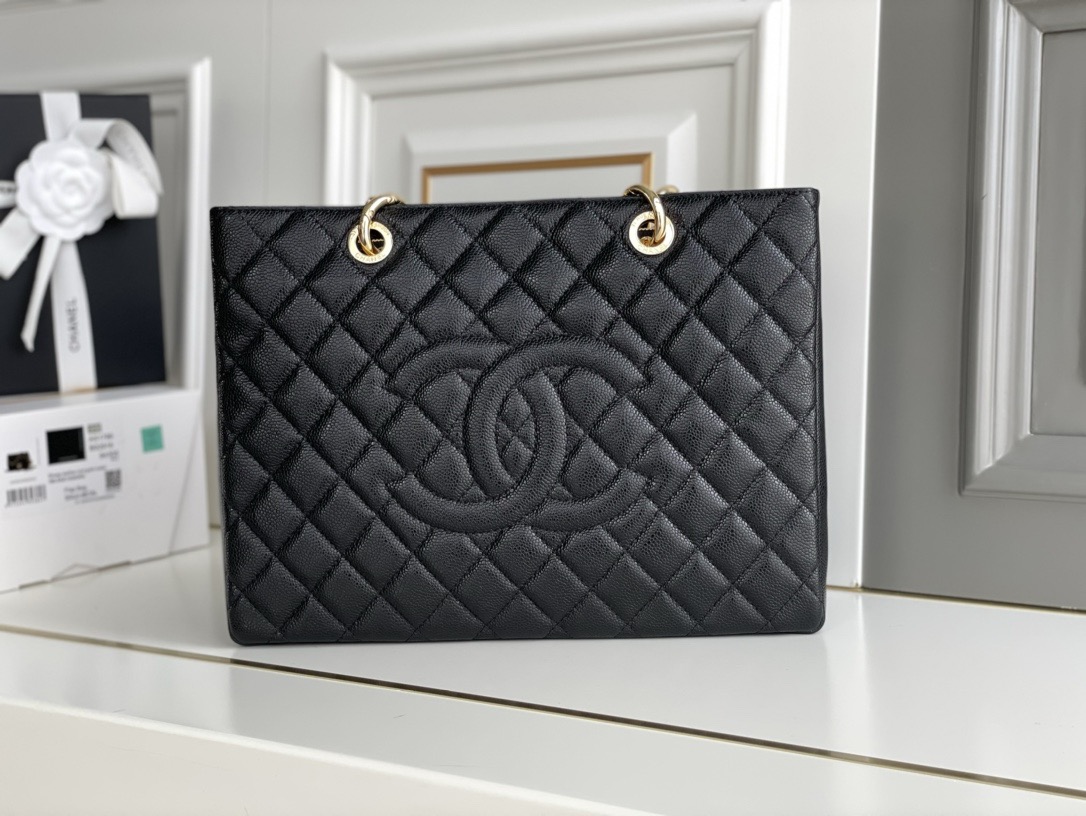 Ch*el caviar grand shopping tote 34*24*12cm