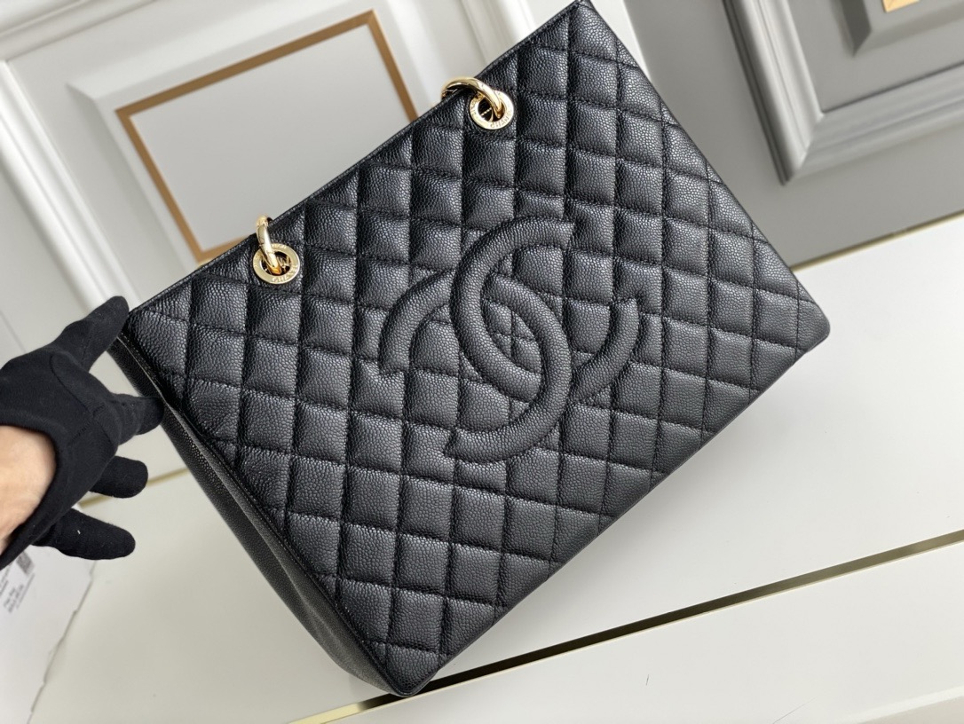 Ch*el caviar grand shopping tote 34*24*12cm