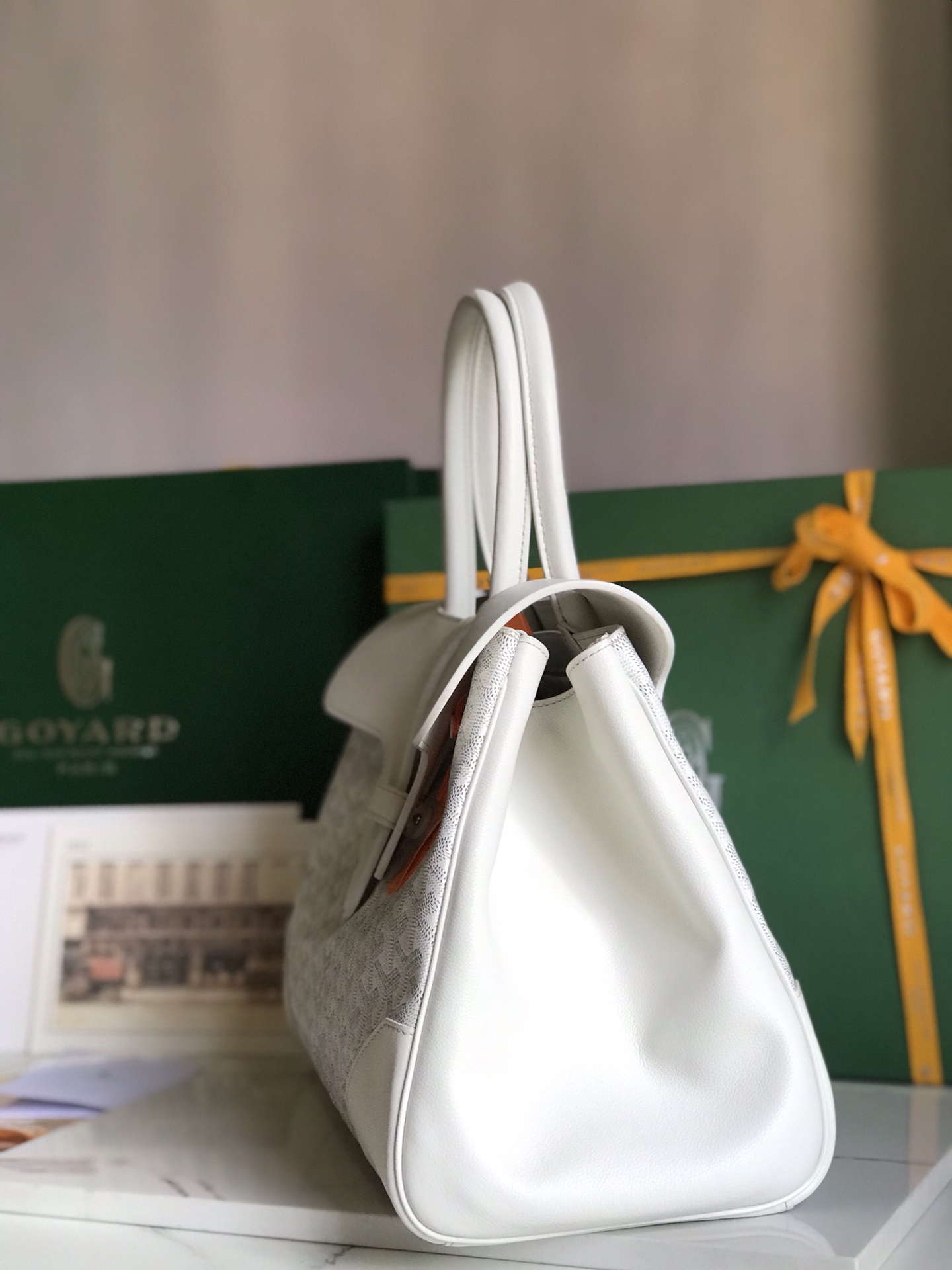 Go*ard tote bag 34*25*16cm white 2024071002