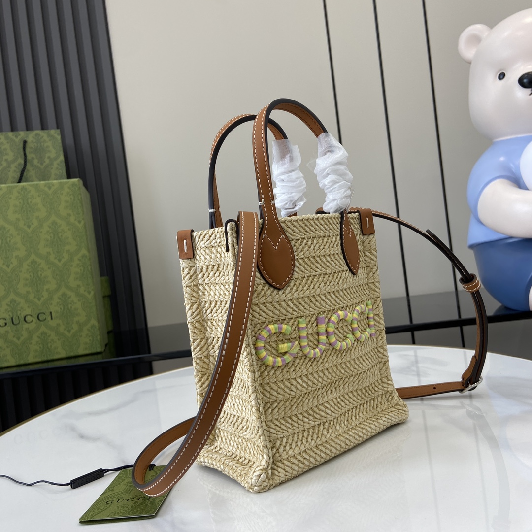 G*u*i lido raffia mini 14*18.5*8cm