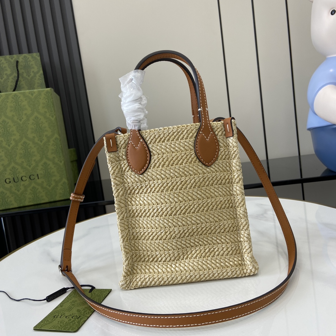 G*u*i lido raffia mini 14*18.5*8cm