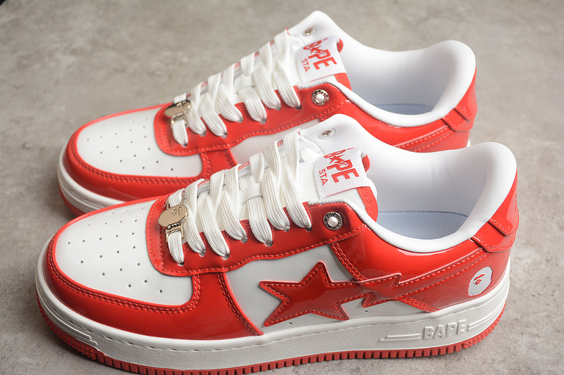 A Bathing Ape Bape Sta Low Red