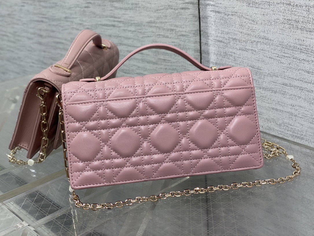 D*or my D*or mini bag antique pink cannage lambskin 21*11*5cm