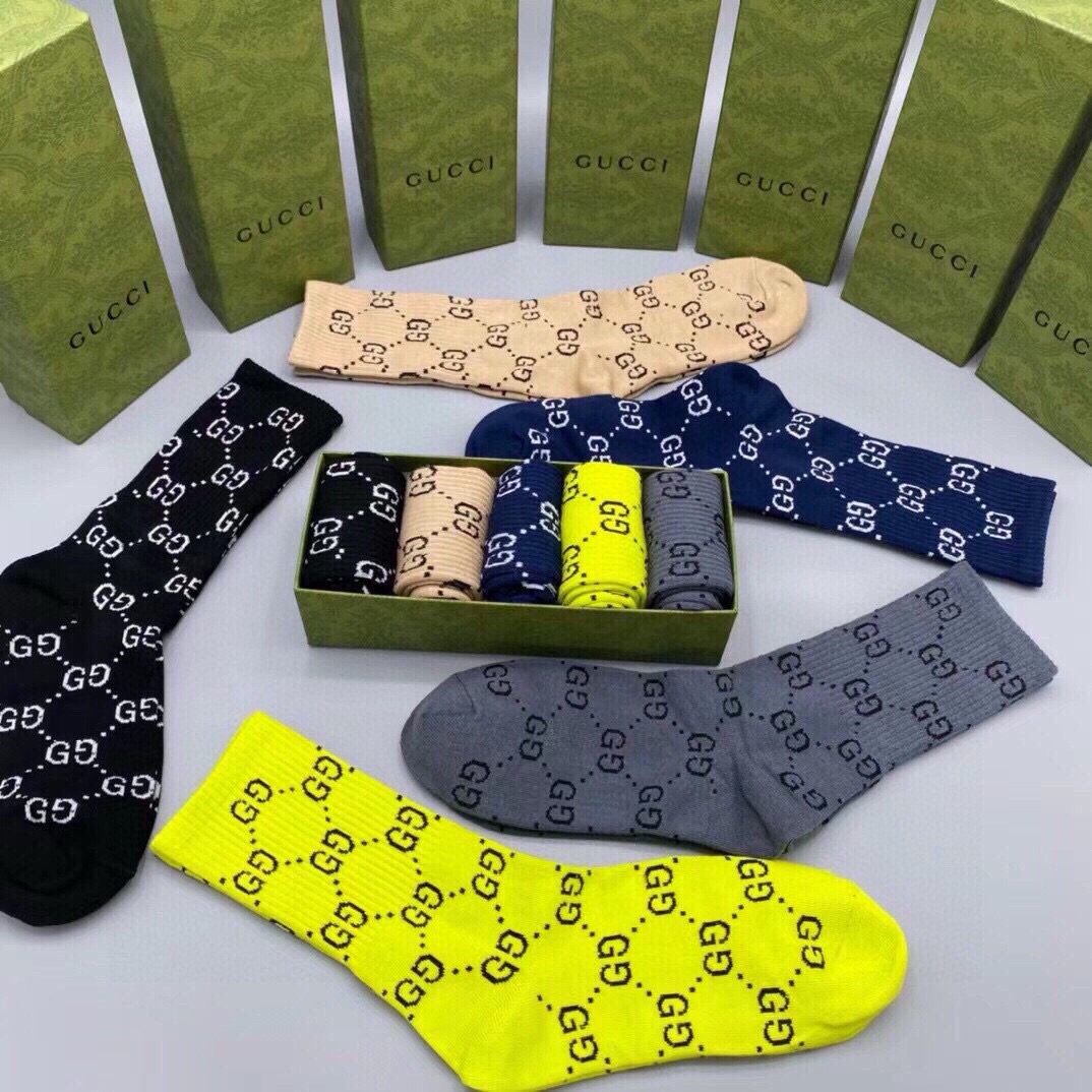 G*u*i socks 5 pairs 2024102201