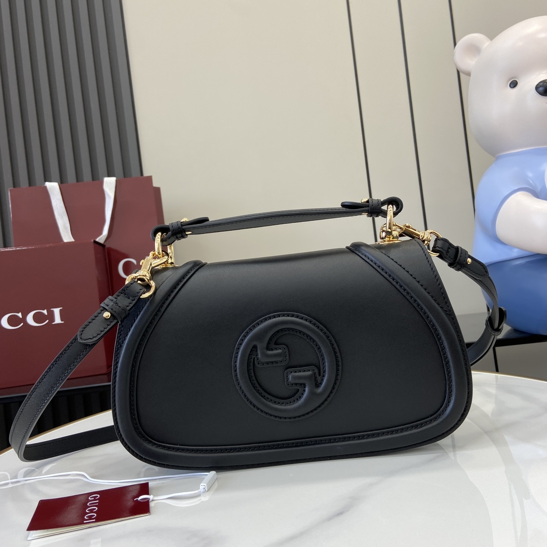 G*u*i blondie medium top handle bag  black 27x17x7cm
