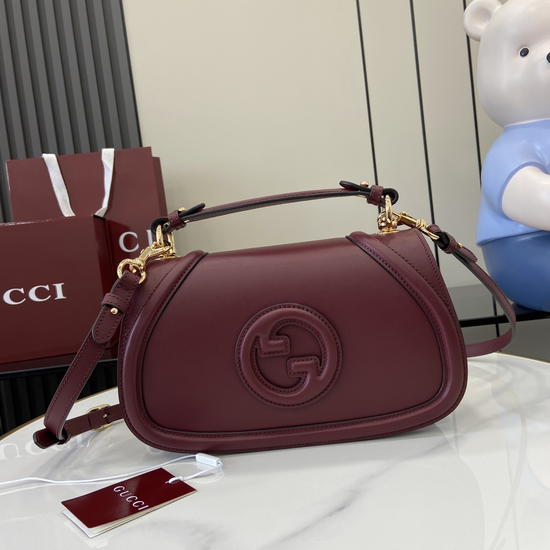 G*u*i blondie medium top handle bag red 32cm
