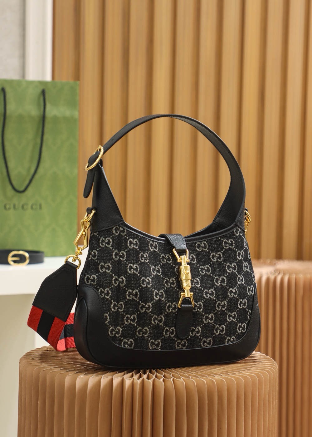 G*u*i jackie 1961 denim 28*19*4.5cm