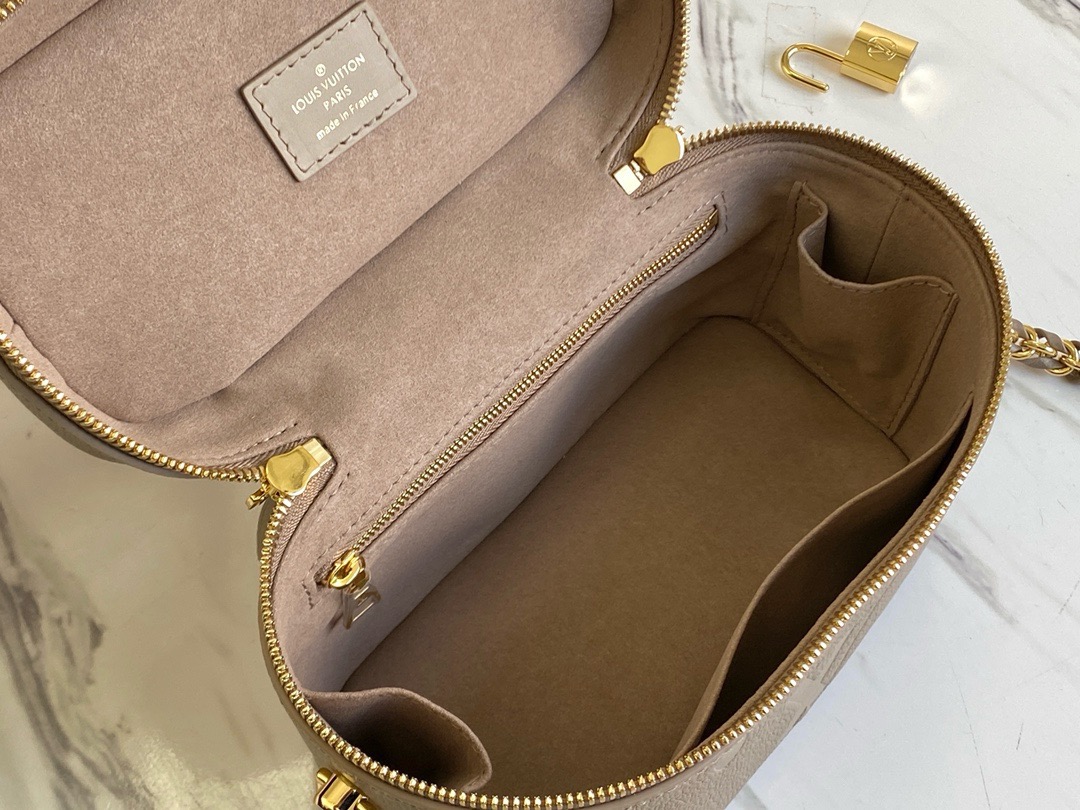 lv l**is V*t*n vanity bag pm leather 19*13*11cm 2024112002