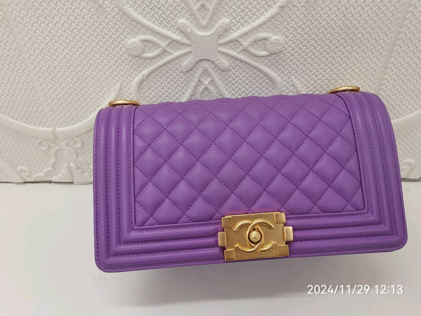 Ch*el boy bag purple 25cm