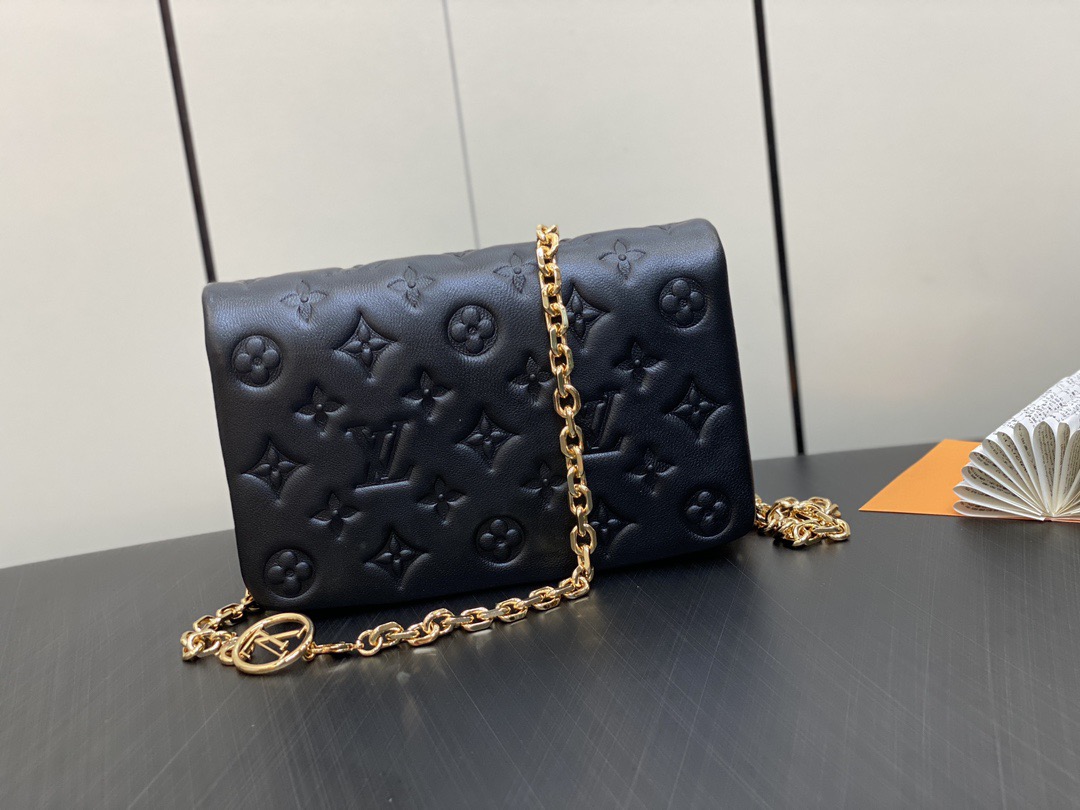 lv l**is V*t*n pochette coussin black m80742 20 x 14 x 8 cm