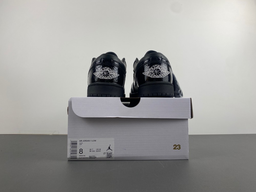 Jordan 1 Low SE Patent Elephant Black  HJ7743-010