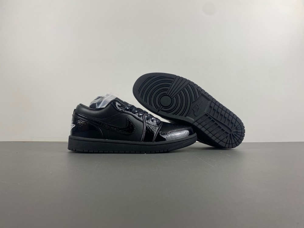Jordan 1 Low SE Patent Elephant Black  HJ7743-010