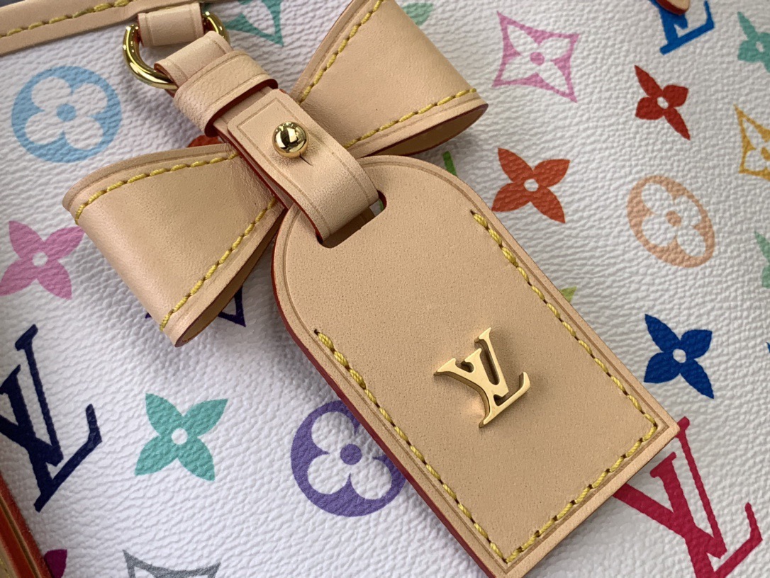 l**is V*t*n x takashi murakami carryall pm white multicolored 29*24*12cm