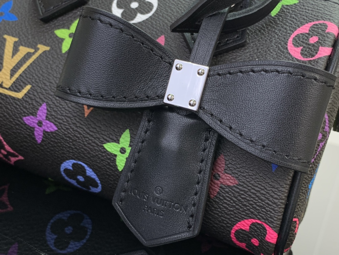l**is V*t*n x takashi murakami nano speedy black multicolored 16x11x9cm