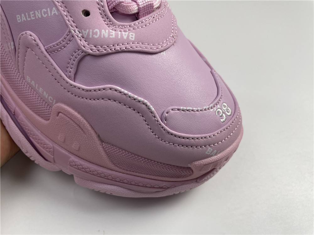 Ba1enc1aga Wmns Triple S Sneaker Allover Logo - Pink 524039 W2FA1 5090