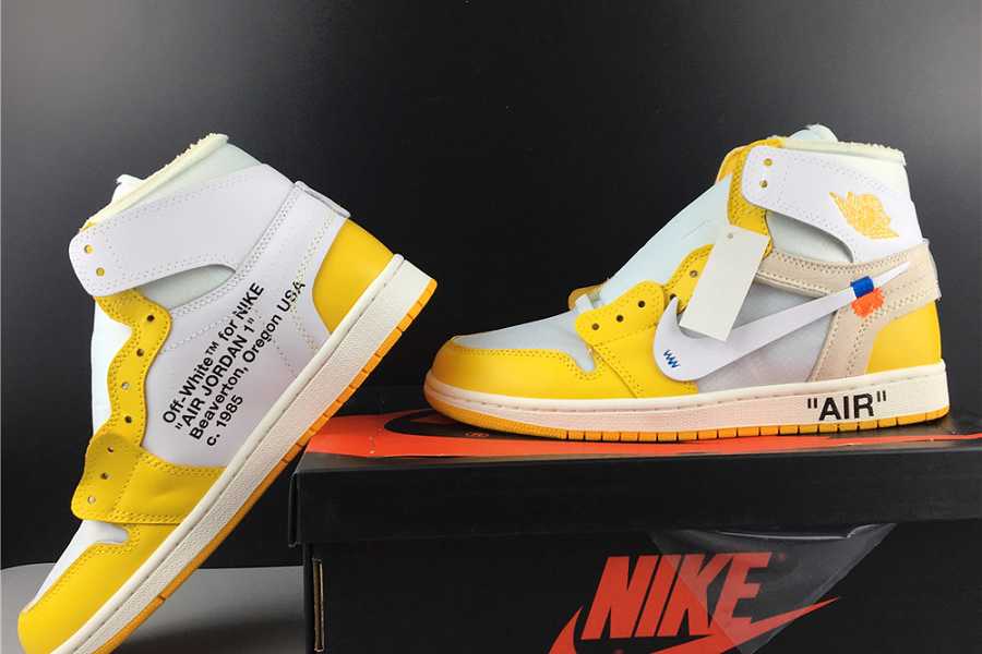Jordan 1 Retro High OFF-WHITE Canary Yellow AQ0818-149
