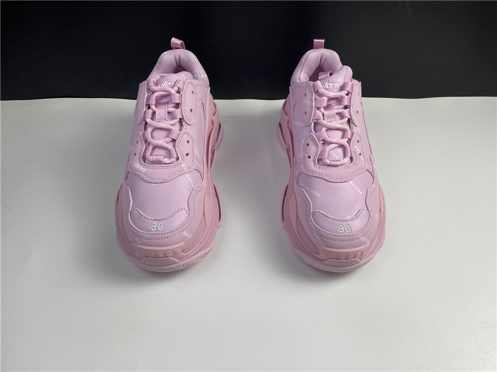 Ba1enc1aga Wmns Triple S Sneaker Allover Logo - Pink 524039 W2FA1 5090