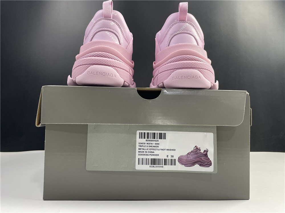Ba1enc1aga Wmns Triple S Sneaker Allover Logo - Pink 524039 W2FA1 5090