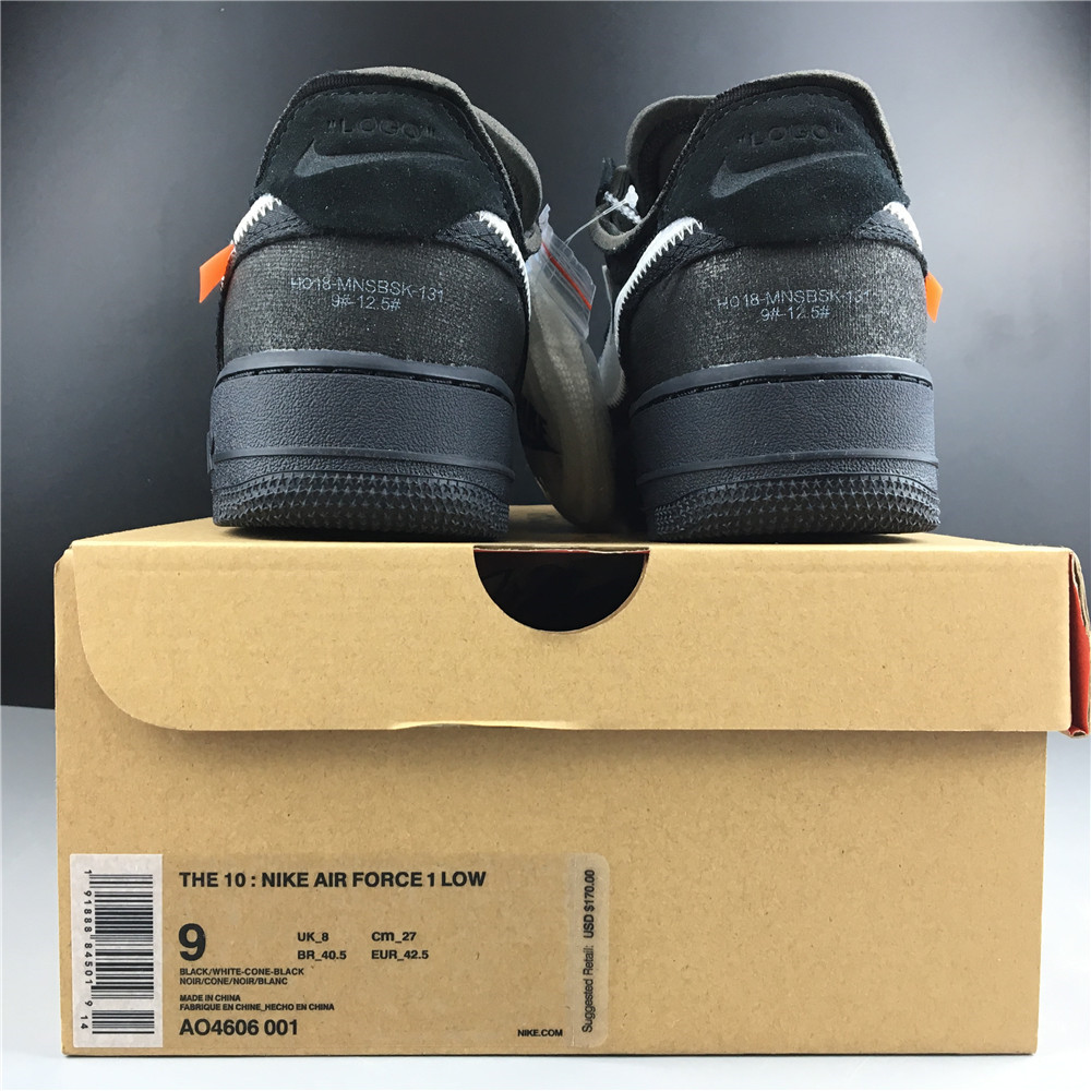 Air Force 1 Low Off-White Black White AO4606-001