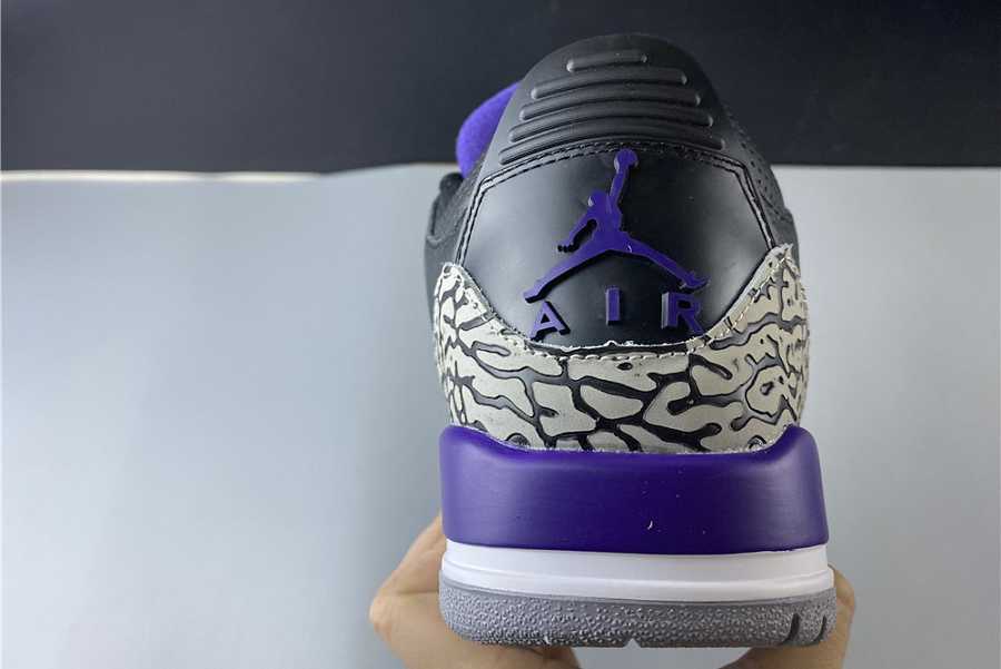 Jordan 3 Retro Black Court Purple