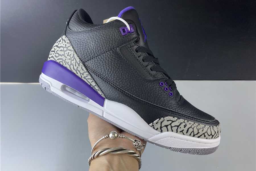 Jordan 3 Retro Black Court Purple