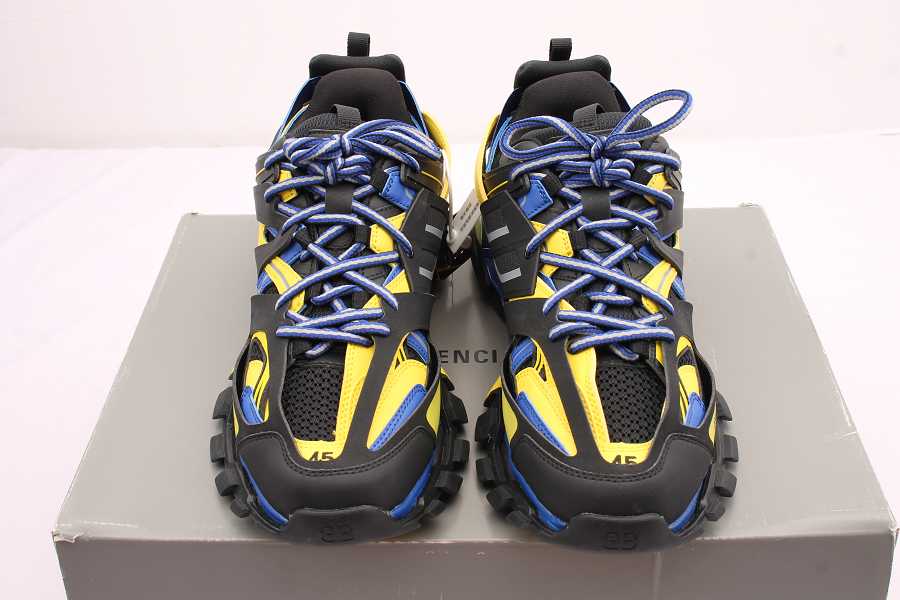 Ba1enc1aga Track Low Top Unisex Black  Yellow  Blue Lifestyle Trainer - ECBA8168583