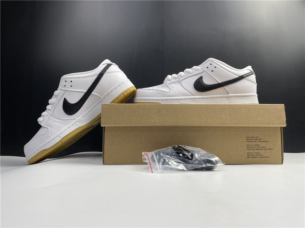 Nike SB Dunk Low Orange Label White Black CD2563-100