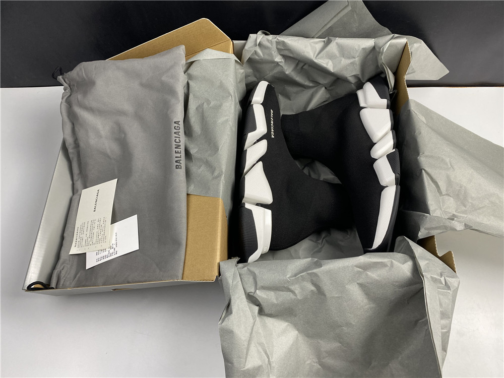 Balenc1a9a Black & White Speed 2.0 Sneakers
