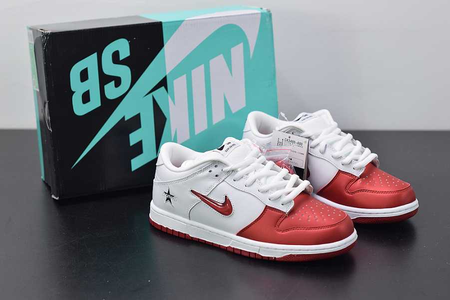 nike sb dunk low S*p*e jewel swoosh red ck3480600