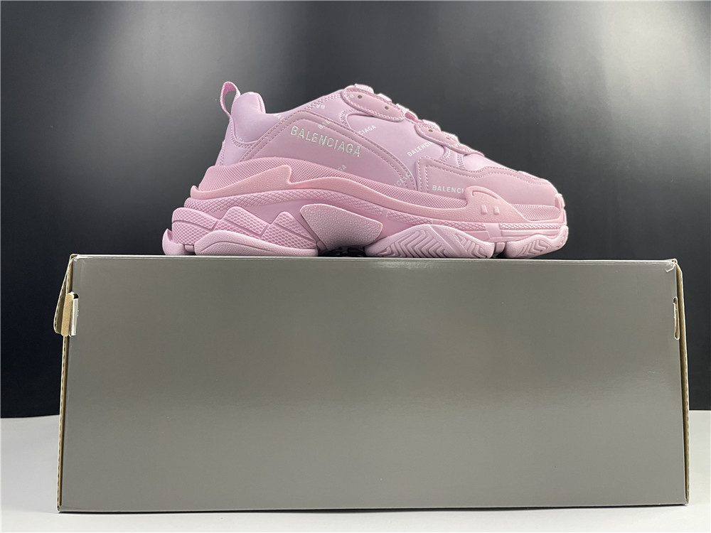 Ba1enc1aga Wmns Triple S Sneaker Allover Logo - Pink 524039 W2FA1 5090
