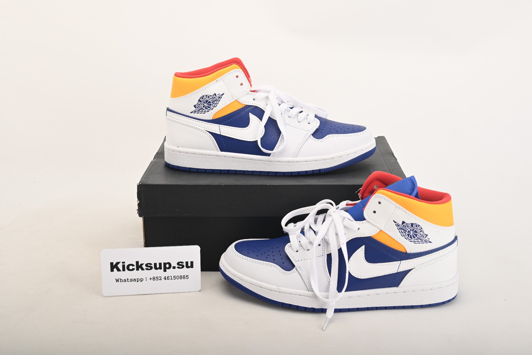 Jordan 1 Mid Royal Blue Laser Orange 554724-131