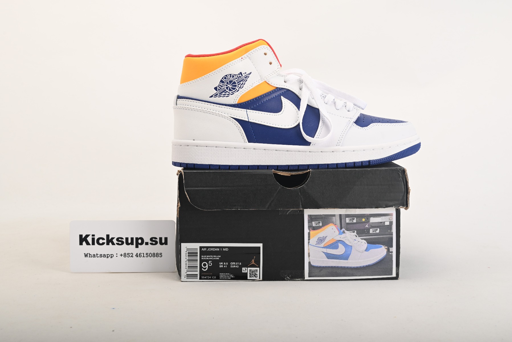 Jordan 1 Mid Royal Blue Laser Orange 554724-131